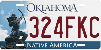 OK license plate 324FKC