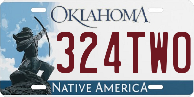 OK license plate 324TWO