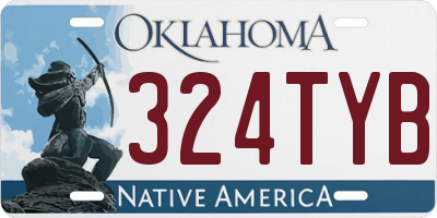 OK license plate 324TYB