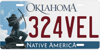OK license plate 324VEL