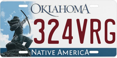 OK license plate 324VRG