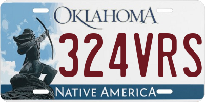 OK license plate 324VRS