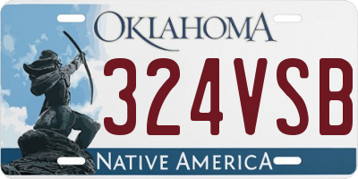 OK license plate 324VSB