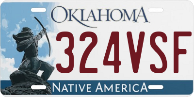OK license plate 324VSF
