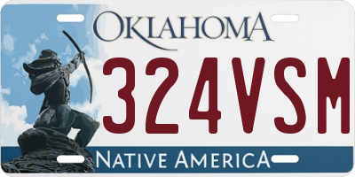 OK license plate 324VSM