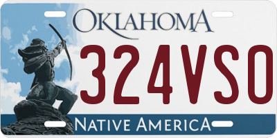 OK license plate 324VSO