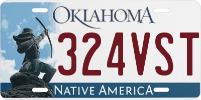 OK license plate 324VST