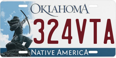 OK license plate 324VTA