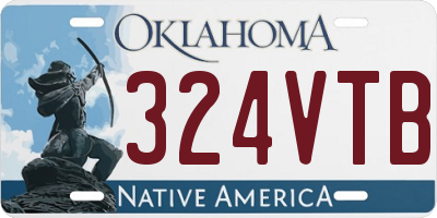 OK license plate 324VTB