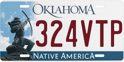 OK license plate 324VTP