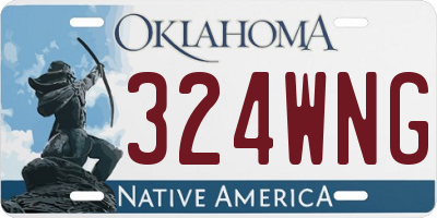 OK license plate 324WNG