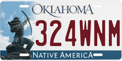 OK license plate 324WNM