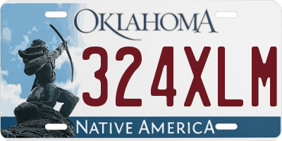 OK license plate 324XLM