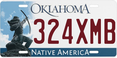 OK license plate 324XMB