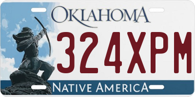 OK license plate 324XPM