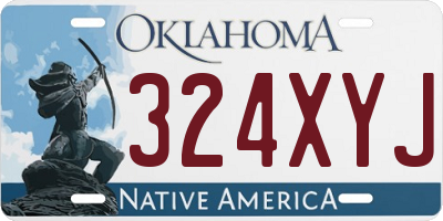 OK license plate 324XYJ