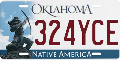 OK license plate 324YCE