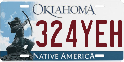 OK license plate 324YEH