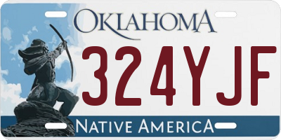OK license plate 324YJF