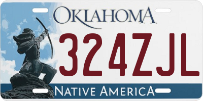 OK license plate 324ZJL