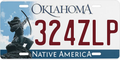 OK license plate 324ZLP