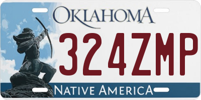 OK license plate 324ZMP