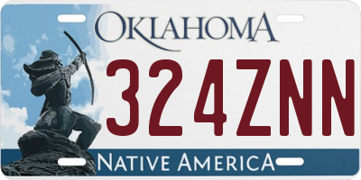 OK license plate 324ZNN