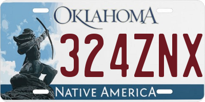 OK license plate 324ZNX