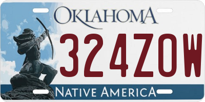 OK license plate 324ZOW