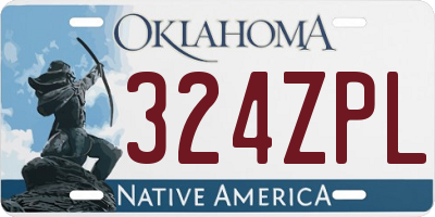 OK license plate 324ZPL