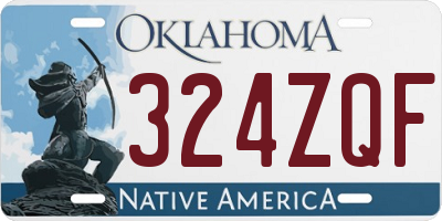 OK license plate 324ZQF