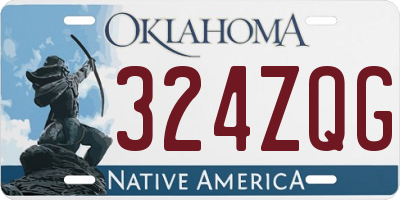 OK license plate 324ZQG