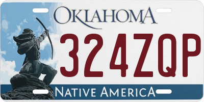 OK license plate 324ZQP