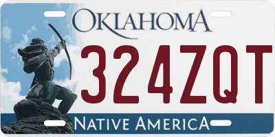 OK license plate 324ZQT
