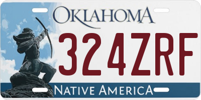 OK license plate 324ZRF