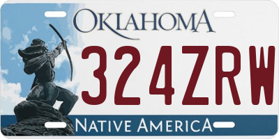 OK license plate 324ZRW