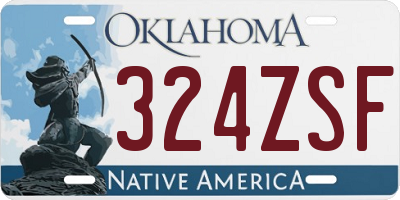 OK license plate 324ZSF