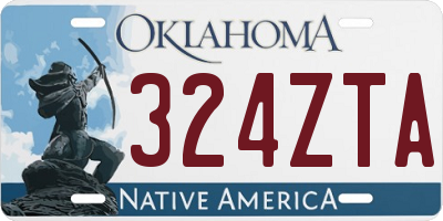 OK license plate 324ZTA