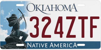 OK license plate 324ZTF