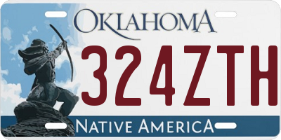 OK license plate 324ZTH