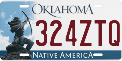 OK license plate 324ZTQ
