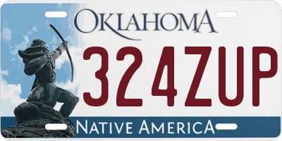 OK license plate 324ZUP