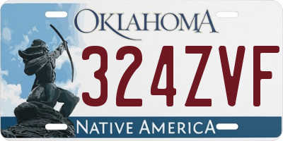 OK license plate 324ZVF