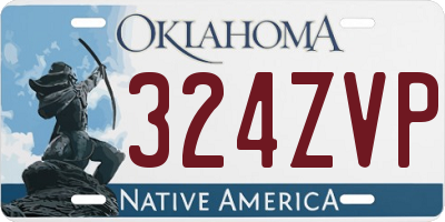 OK license plate 324ZVP