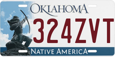 OK license plate 324ZVT