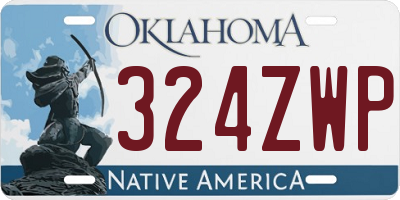 OK license plate 324ZWP