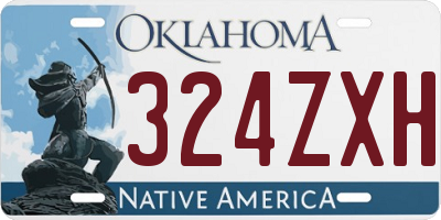 OK license plate 324ZXH