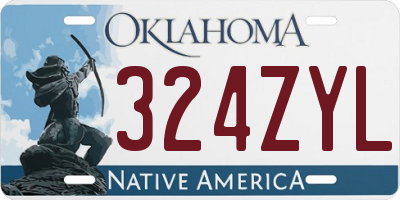 OK license plate 324ZYL