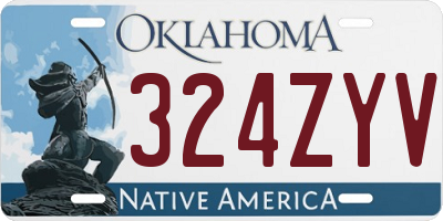 OK license plate 324ZYV