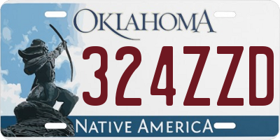 OK license plate 324ZZD